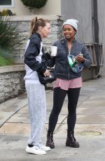 ELLEN POMPEO Out for Coffee with a Friend in Los Angeles 11/02/2022