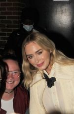 EMILY BLUNT Leaves Late Show with Stephen Colbert 11/10/2022