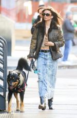 EMILY RATAJKOWSKI Out with Her Dog in New York 11/23/2022