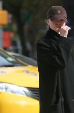 EMMA STONE Leaves a Starbucks in New York 10/31/2022