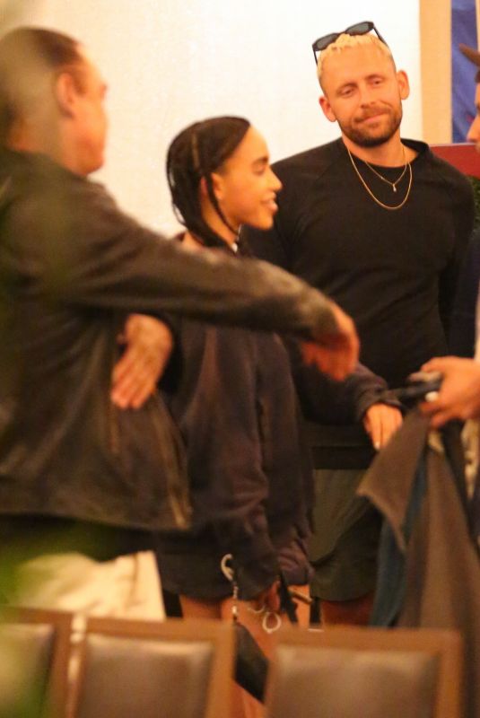 FKA TWIGS Out for Dinner at Matsuhisa Restaurant with her Friends in Beverly Hills 11/19/2022
