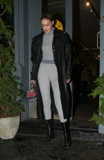 GIGI HADID Arrives at Her Guest In Residence Pop-up in New York 11/29/2022