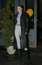 GIGI HADID Arrives at Her Guest In Residence Pop-up in New York 11/29/2022