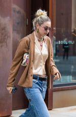 GIGI HADID Leavines Her Apartment in New York 11/03/2022