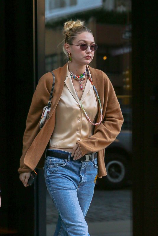 GIGI HADID Leavines Her Apartment in New York 11/03/2022