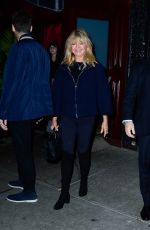 GOLDIE HAWN Out for Dinner at Carbone in New York 11/09/2022