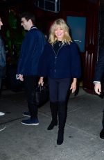 GOLDIE HAWN Out for Dinner at Carbone in New York 11/09/2022