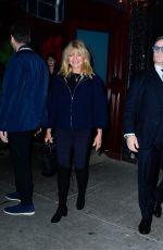 GOLDIE HAWN Out for Dinner at Carbone in New York 11/09/2022