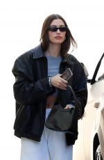 HAILEY BIEBER Aarrives at an Office Building in Beverly Hills 11/17/2022