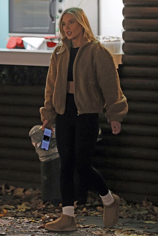 HELEN FLANAGAN Promotes a Charity by Lidl at Winter Wonderland in London 11/20/2022