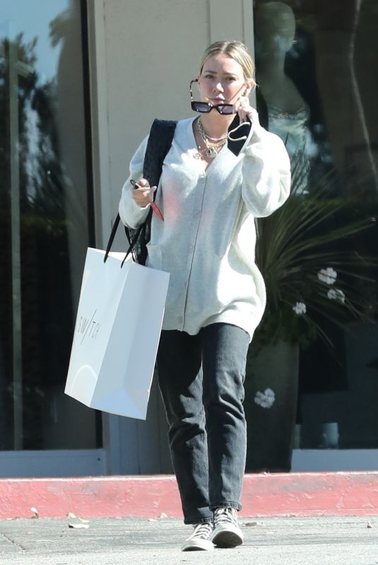 HILARY DUFF Out Shopping in Beverly Hills 11/03/2022