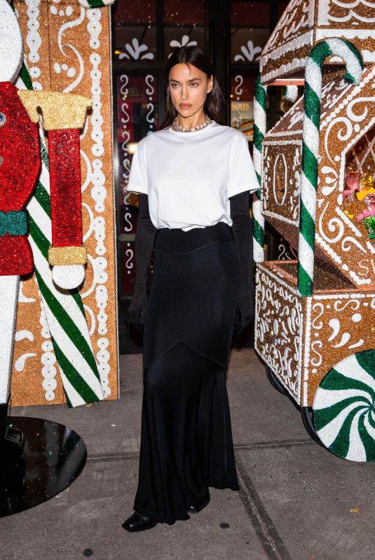 IRINA SHAYK Arrives at Swarovski Holiday Event in New York 11/14/2022