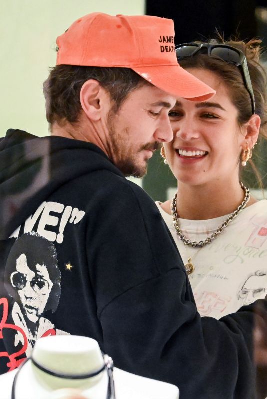 ISABEL PAKZAD and James Franco Out Shopping in Athens 11/26/2022