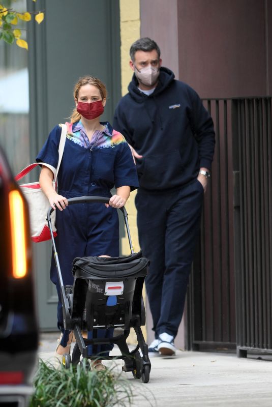 JENNIFER LAWRENCE and Cooke Maroney Out wit Their Baby in New York 11/06/2022