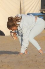 JENNIFER LOPEZ at a Photoshoot on the Beach in Malibu 11/30/2022