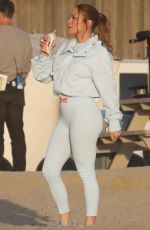 JENNIFER LOPEZ at a Photoshoot on the Beach in Malibu 11/30/2022