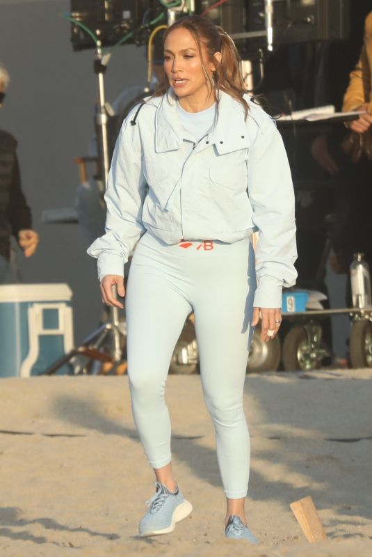 JENNIFER LOPEZ at a Photoshoot on the Beach in Malibu 11/30/2022