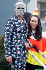 JENNIFER LOVE HEWITT and Brian Hallisay go Trick or Treating in Pacific Palisades 10/31/2022