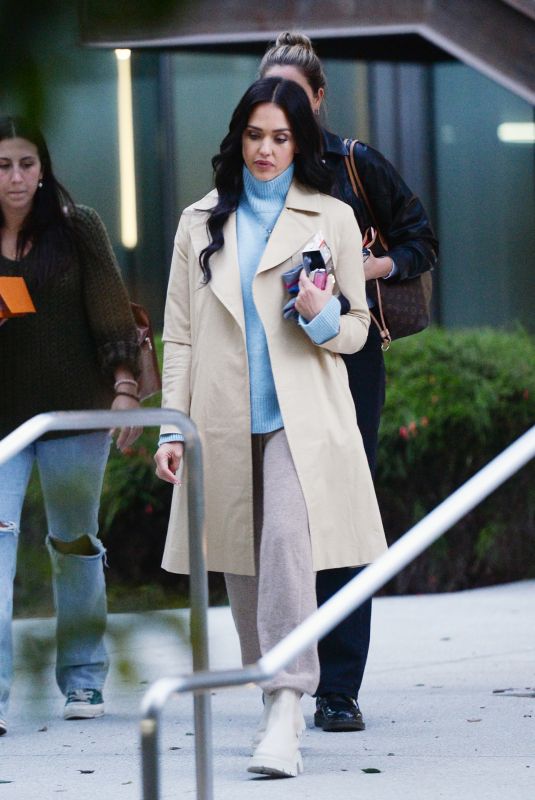 JESSICA ALBA Leaves a Office Building in Los Angeles 11/02/2022