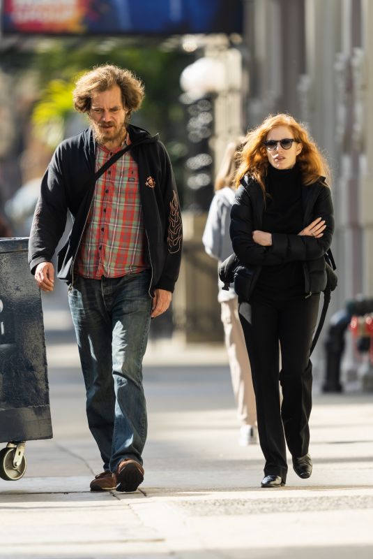 JESSICA CHASTAIN and Michael Shannon Out in New York 11/04/2022
