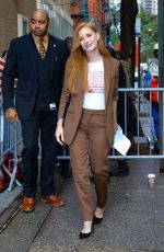 JESSICA CHASTAIN Leaves Live with Kelly and Ryan in New York 11/16/2022