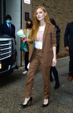 JESSICA CHASTAIN Leaves Live with Kelly and Ryan in New York 11/16/2022