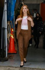 JESSICA CHASTAIN Leaves Live with Kelly and Ryan in New York 11/16/2022