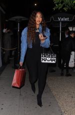 JORDYN WOOD Out for Dinner at Catch Steak in West Hollywood 11/18/2022