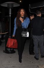 JORDYN WOOD Out for Dinner at Catch Steak in West Hollywood 11/18/2022