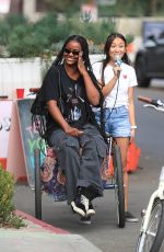 JUSTINE SKYE Sings Karaoke on the Back of a Tricycle on Melrose Place in West Hollywoos 11/01/2022