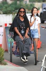 JUSTINE SKYE Sings Karaoke on the Back of a Tricycle on Melrose Place in West Hollywoos 11/01/2022