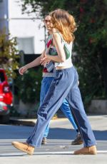 KAIA GERBER Out for a Morning Coffee with a Friend in Los Angeles 11/15/2022