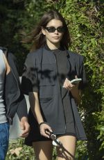 KAIA GERBER Out with Her Dog and a Friend in Los Angeles 11/26/2022