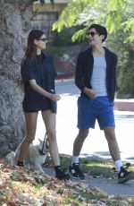 KAIA GERBER Out with Her Dog and a Friend in Los Angeles 11/26/2022