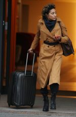 KAREN HAUER Leaves Her Hotel in London 11/11/2022