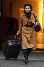 KAREN HAUER Leaves Her Hotel in London 11/11/2022