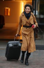 KAREN HAUER Leaves Her Hotel in London 11/11/2022