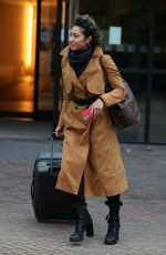 KAREN HAUER Leaves Her Hotel in London 11/11/2022