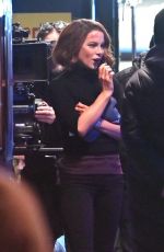 KATE BECKINSALE on the Set of Canary Black in Los Angeles 11/07/2022