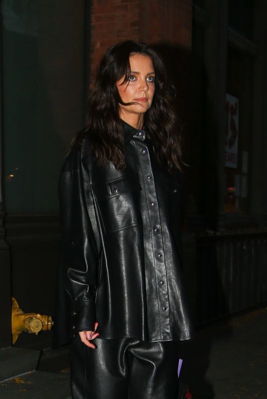 KATIE HOLMES Night Out in New York 11/01/2022