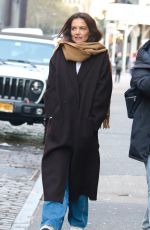 KATIE HOLMES Out and About in New York 11/22/2022
