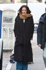 KATIE HOLMES Out and About in New York 11/22/2022