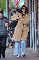 KATIE HOLMES Out and About in New York 11/28/2022