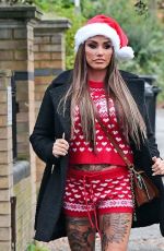 KATIE PRICE in a Christmas Outfit Out in London 11/24/2022
