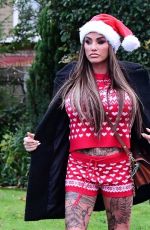 KATIE PRICE in a Christmas Outfit Out in London 11/24/2022