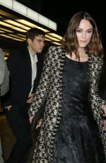 KEIRA KNIGHTLEY Leaves Charlotte Screening at Curzon Mayfair Cinema in London 11/15/2022