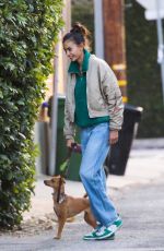 KELLY GALE Out with Her Dog and a Friend in Los Angeles 11/25/2022
