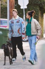 KELLY GALE Out with Her Dog and a Friend in Los Angeles 11/25/2022