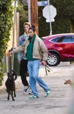 KELLY GALE Out with Her Dog and a Friend in Los Angeles 11/25/2022