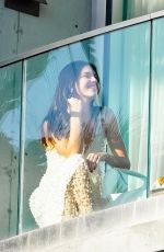KENDALL JENNER at a Photoshoot on a Balcony in Hollywood Hills 11/17/2022